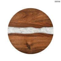 Στρογγυλή σανίδα κουζίνας με εποξειδική ρητίνη "Μάρμαρο" από ξύλο ακακίας – DD558 - Sellzone.bg Στρογγυλή σανίδα κουζίνας με εποξειδική ρητίνη "Μάρμαρο" από ξύλο ακακίας – DD558